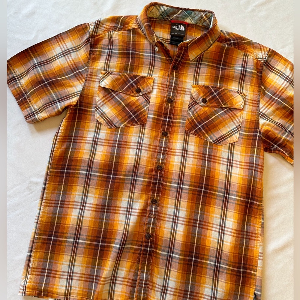 North Face Mens Short Sleeve Button Up Shirt Size Small